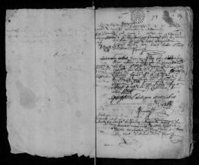 87 vues Registre paroissial. Baptêmes, mariages, sépultures (1675-1678 ; 1682) ; sépulture (janvier 1679)