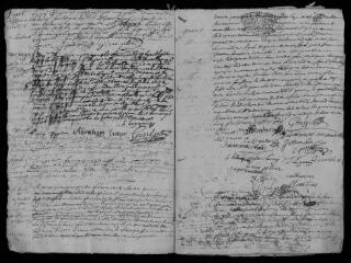 19 vues Registre paroissial. Baptêmes, mariages, sépultures (1727) ; baptêmes, sépultures (janvier 1728)