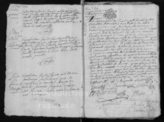 181 vues Registre paroissial des baptêmes, mariages, sépultures (1681-1690)