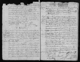 223 vues Registre paroissial des baptêmes, mariages, sépultures (1701-1710), 1 baptême (juillet 1711)