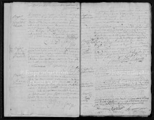 253 vues Registre paroissial des baptêmes, mariages, sépultures (1721-8 janvier 1731)