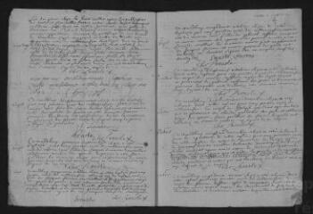 7 vues Registre paroissial. Baptêmes, mariages, sépultures (mai-décembre 1692) ; baptêmes, sépultures (janvier-mars 1693)