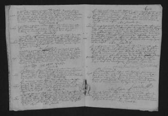 8 vues Registre paroissial. Baptêmes, mariages, sépultures (mars 1693-décembre 1694) ; baptême (janvier 1695)