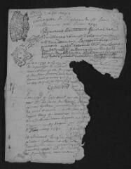4 vues Registre paroissial. Baptêmes, mariages, sépultures (mars-décembre 1741)