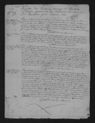 4 vues Registre paroissial. Baptêmes, mariages, sépultures (janvier-mai 1742)