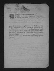 3 vues Registre paroissial. Baptêmes (février 1696-avril 1697)