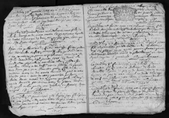 56 vues Registre paroissial. Baptêmes, mariages, sépultures (1720-février 1723)