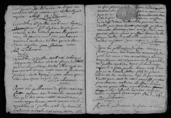 22 vues Registre paroissial. Baptêmes, mariages, sépultures (juin1726-mars 1727)