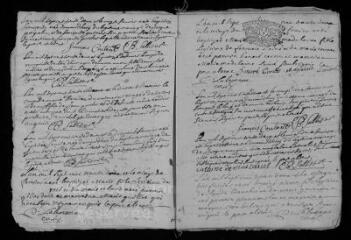 27 vues Registre paroissial. Baptêmes, mariages, sépultures (1732-mars 1733)