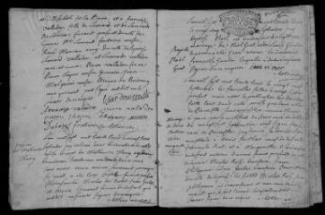 274 vues Registre paroissial. Baptêmes, mariages, sépultures (juillet 1733-décembre 1750)