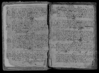 238 vues  - Registre paroissial. Baptêmes, mariages, sépultures (1675-février 1684) (ouvre la visionneuse)
