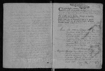 86 vues Registre paroissial. Baptêmes, mariages, sépultures (juin 1692-novembre 1702)