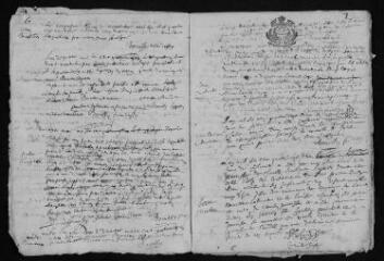13 vues Registre paroissial. Baptêmes, mariages, sépultures (avril 1681-mars 1683)