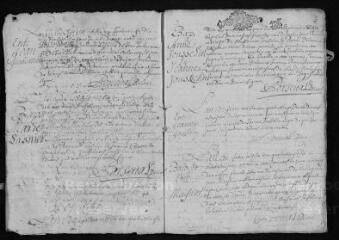 20 vues Registre paroissial. Baptêmes, séputures (août-décembre 1690) ; baptêmes, mariages, sépultures (1691-mai 1693)