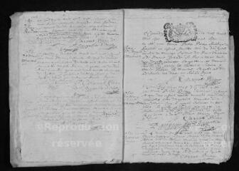 13 vues Registre paroissial. Baptêmes, séputures (février 1706-mars 1707).