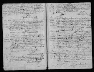 153 vues Registre paroissial. Baptêmes, mariages, sépultures (mai 1682-décembre 1699)