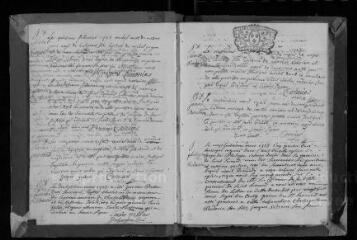 143 vues Registre paroissial. Baptêmes, mariages, sépultures (février 1723-avril 1734)