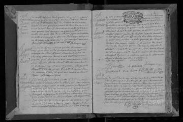 104 vues Registre paroissial. Baptêmes, mariages, sépultures (avril 1734-septembre 1742)