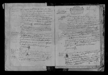 123 vues Registre paroissial. Baptêmes, mariages, sépultures (1723-février 1743)