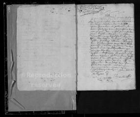 128 vues Registre paroissial. Mariages (septembre 1650-novembre 1667) ; sépultures (1650-1667) ; baptêmes, mariages, sépultures (1668-1669)