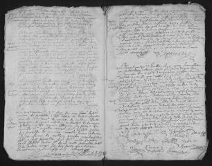 23 vues Registre paroissial. Baptêmes, mariages, sépultures (mars 1674-décembre 1675) ; baptêmes, sépultures (janvier 1676)