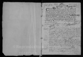 268 vues  - Registre paroissial. Baptêmes, mariages, sépultures (avril 1693-1711 ; 1713-février 1730) (ouvre la visionneuse)