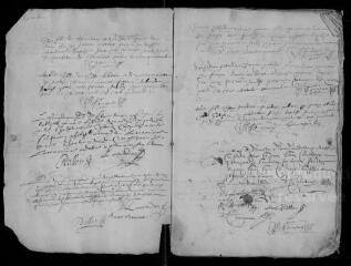 121 vues  - Registre paroissial. Baptêmes (septembre 1639-mars 1664) (ouvre la visionneuse)