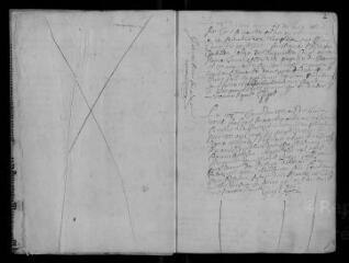 97 vues Registre paroissial. Baptêmes, mariages, sépultures (juin 1671-septembre 1678)