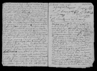 8 vues Registre paroissial. Baptêmes, mariages, sépultures (février-décembre 1682)