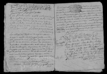 9 vues Registre paroissial. Baptêmes, mariages, sépultures (décembre 1730-décembre 1731)