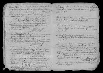 7 vues Registre paroissial. Baptêmes, sépultures (mars-décembre 1684) ; baptêmes, mariages, sépultures (1685) ; baptêmes, mariages (janvier 1686)