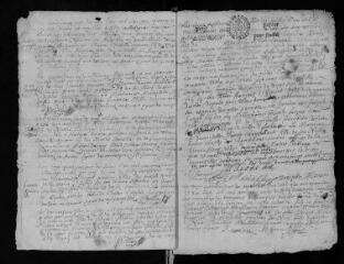 67 vues  - Registre paroissial. Baptêmes, mariages, sépultures (1677-février 1692) (ouvre la visionneuse)
