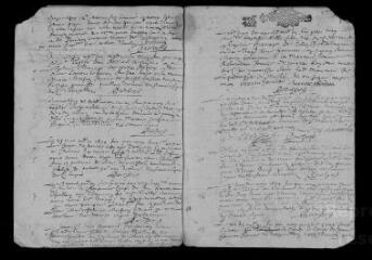 7 vues Registre paroissial. Baptêmes, mariages, sépultures (janvier-novembre 1694)