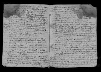 7 vues Registre paroissial. Baptêmes, mariages, sépultures (février-décembre 1708) ; baptêmes, séputures (janvier-mai 1709) ; baptême (mars 1710)