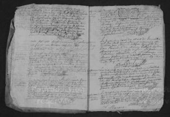 15 vues Registre paroissial. Baptêmes, mariages, sépultures (1698 ; février 1700-février 1704) ; baptêmes, sépultures (1699)
