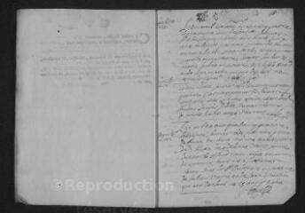 12 vues Registre paroissial. Baptêmes, sépultures (février-décembre 1694)