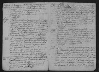 11 vues  - Registre paroissial. Baptême (décembre 1695) ; baptêmes, mariages, sépultures (janvier-septembre 1696) (ouvre la visionneuse)