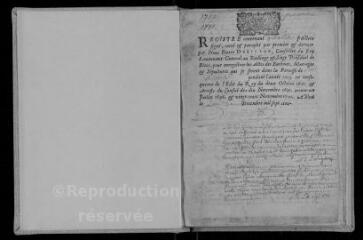 50 vues Registre paroissial. Baptêmes, mariages, sépultures (février 1703-novembre 1712)