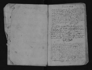 123 vues Registre paroissial. Baptêmes (janvier 1625-décembre 1644) ; Mariages (juillet 1625-novembre 1647)