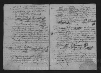 13 vues Registre paroissial. Baptêmes, mariages, sépultures (1695) ; baptêmes (janvier 1696)