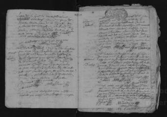 84 vues Registre paroissial. Baptêmes, mariages, sépultures (février 1710-décembre 1721) ; baptêmes, sépultures (janvier-juillet 1722)