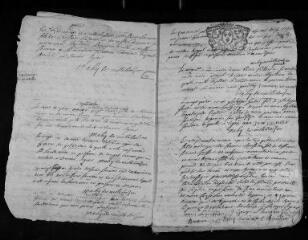 45 vues Registre paroissial. Baptêmes, mariages, sépultures (avril 1720-novembre 1729)