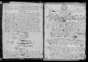 157 vues  - Registre paroissial. Baptêmes, mariages, sépultures (juillet 1684-mars 1692) (ouvre la visionneuse)