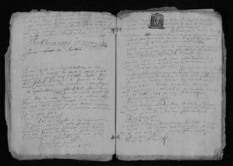 41 vues Registre paroissial. Baptêmes, mariages, sépultures (février 1683-juillet 1691)