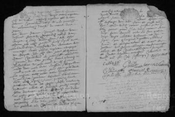 7 vues Registre paroissial. Baptêmes, mariages, sépultures (août 1691-mai 1692)