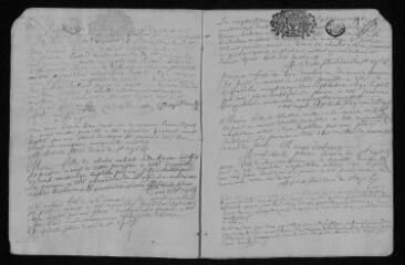 9 vues Registre paroissial. Baptêmes, mariages, sépultures (janvier-novembre 1693)