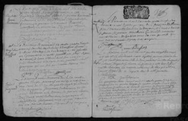 11 vues Registre paroissial. Baptêmes, mariages, sépultures (janvier-octobre 1699)