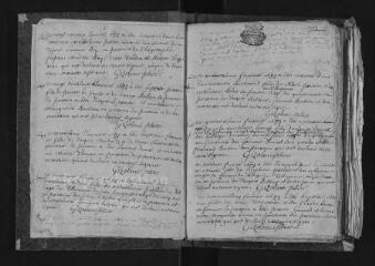 159 vues  - Registre paroissial. Baptêmes, mariages, sépultures (1683-février 1694) (ouvre la visionneuse)