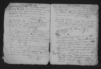 38 vues Registre paroissial. Baptêmes, mariages (1581-janvier 1584)