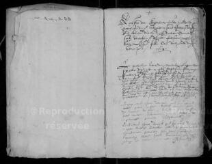 97 vues  - Registre paroissial. Baptêmes (novembre 1618-janvier 1670) (ouvre la visionneuse)